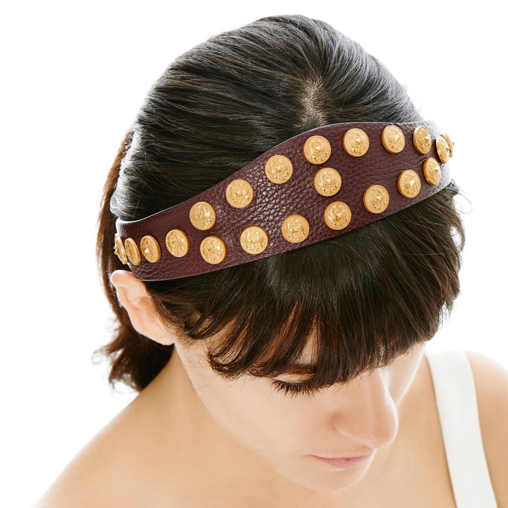 VALENTINO GARAVANI
Studded textured headband
